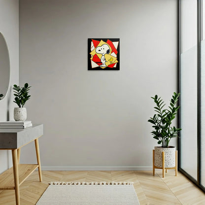 Tablou Modern - Portret Cubist cu Snoopy și Prietenul Său - vedere hol