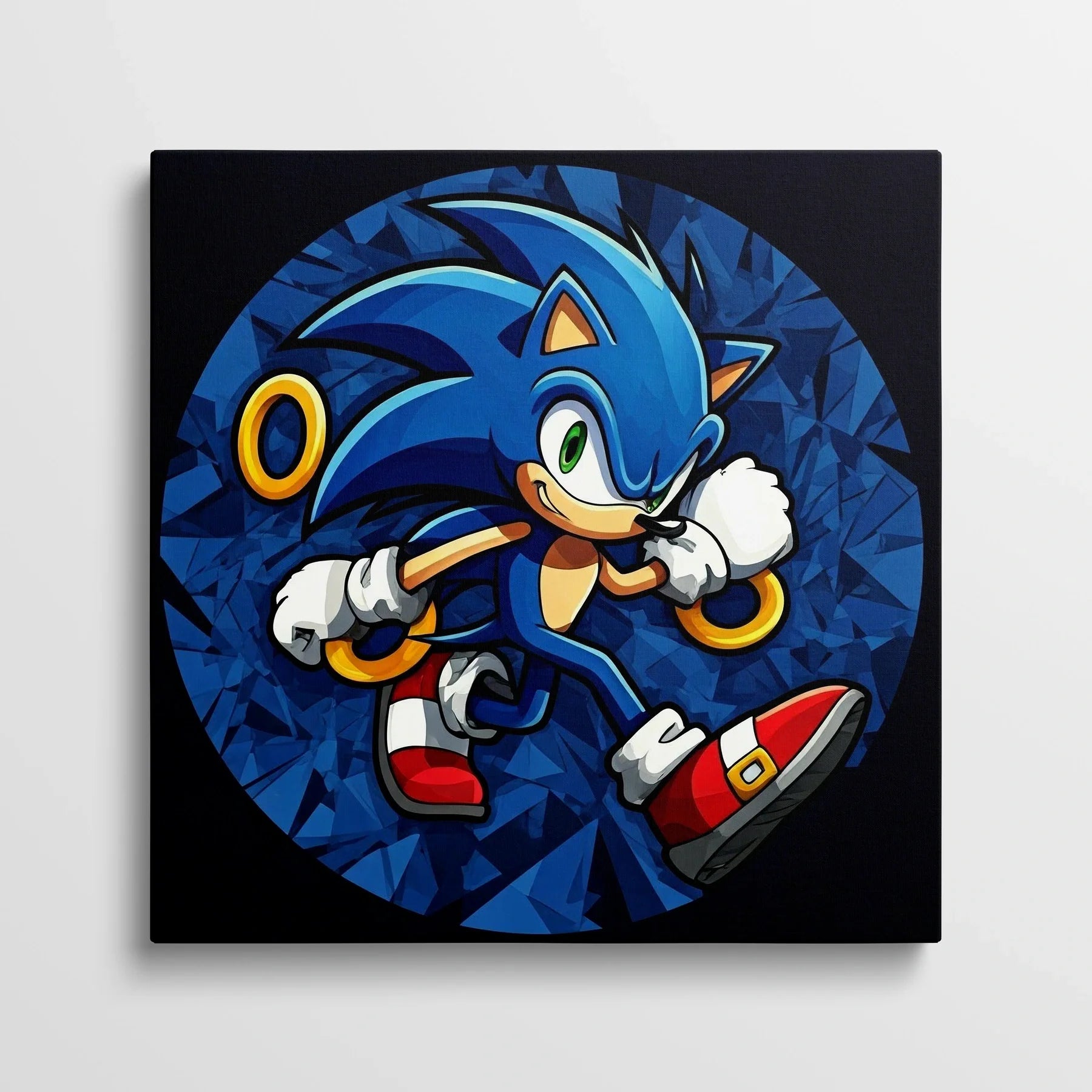 Tablou Modern - Portret Geometric Al Lui Sonic - vedere din fata