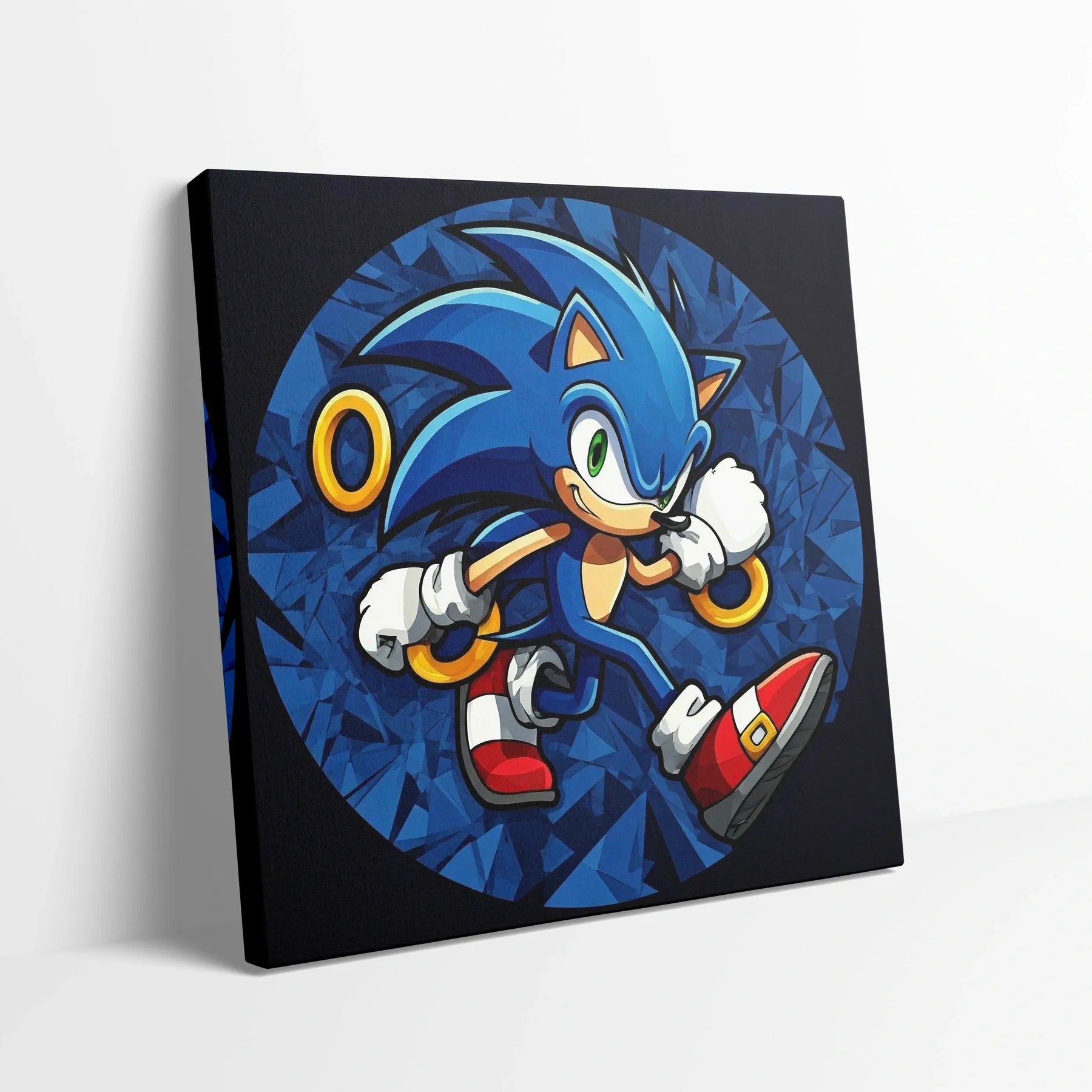 Tablou Modern - Portret Geometric Al Lui Sonic - vedere din lateral