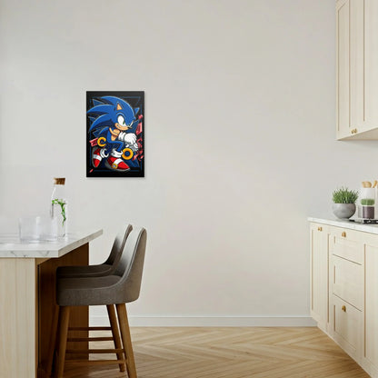 Tablou Modern - Portret Geometric Sonic - vedere bucatarie