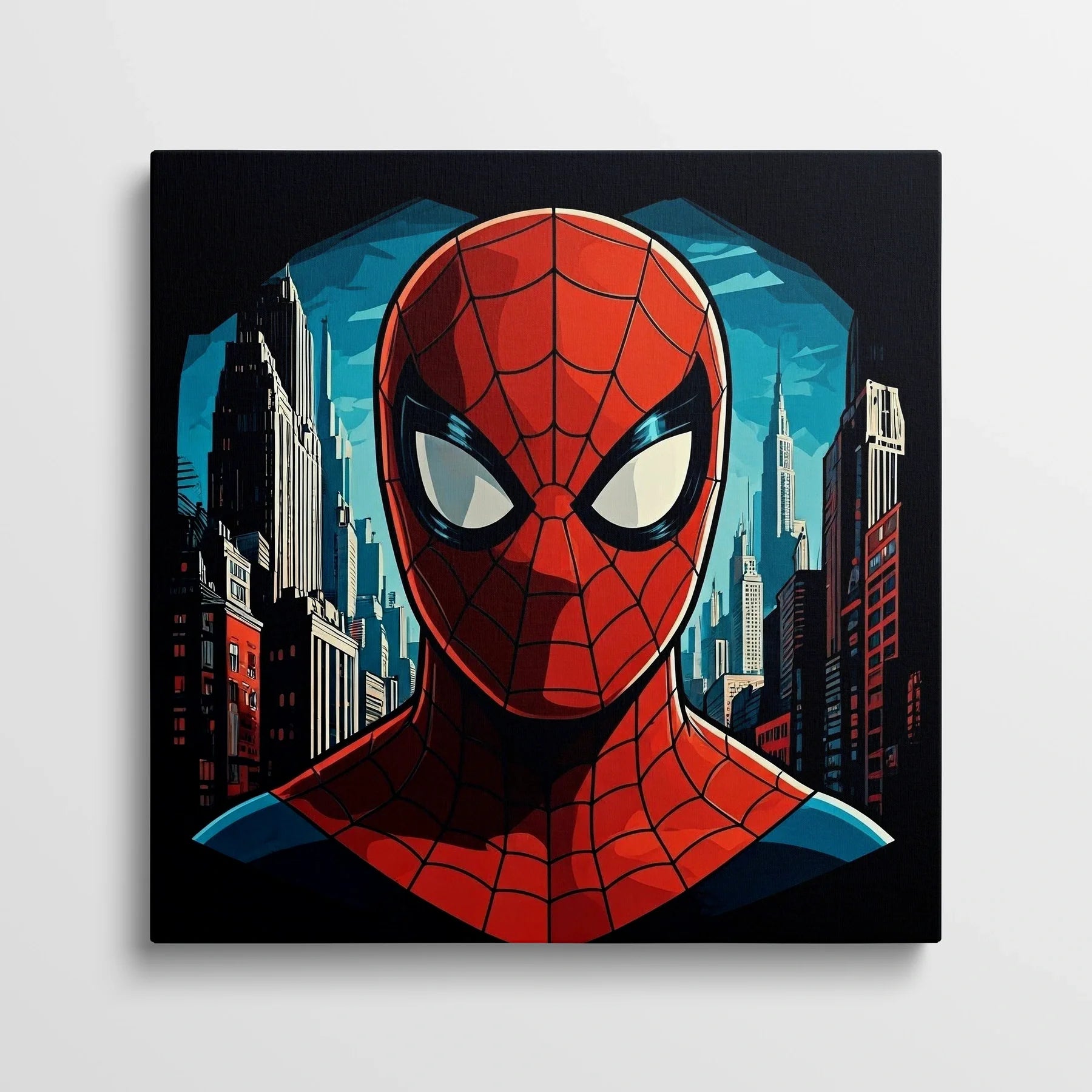 Tabloul Modern - Portret Cubist Spider-Man - vedere din fata