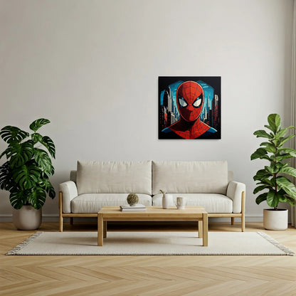 Tabloul Modern - Portret Cubist Spider-Man - vedere living