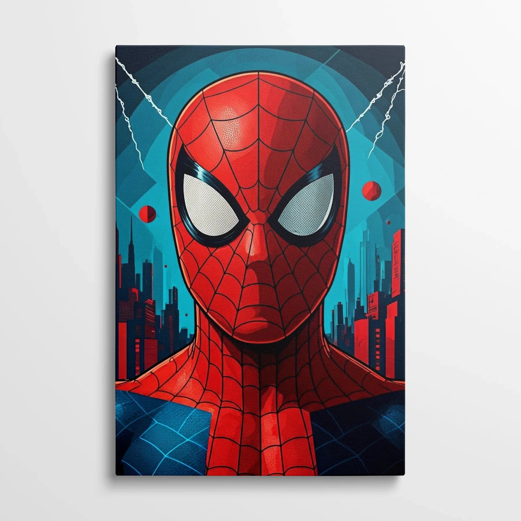 Tablou Modern - Portret Cubist Al Lui Spider-Man - vedere din fata