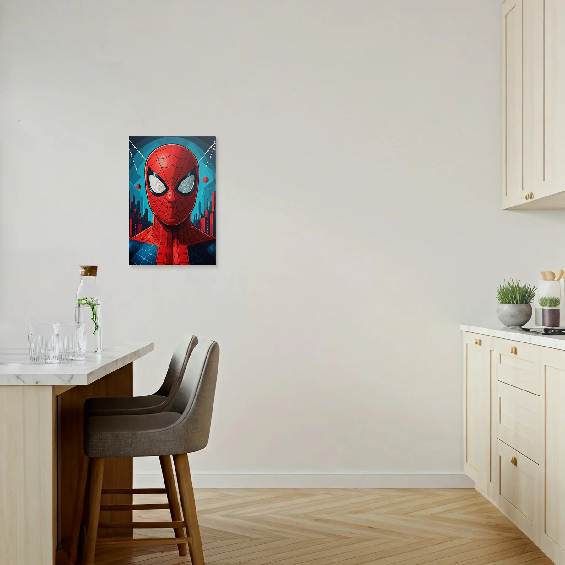 Tablou Modern - Portret Cubist Al Lui Spider-Man - vedere bucatarie