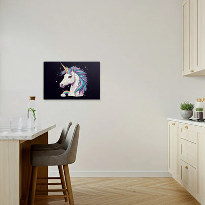 Tablou Modern - Portret Geometric Al Unicornului - vedere bucatarie