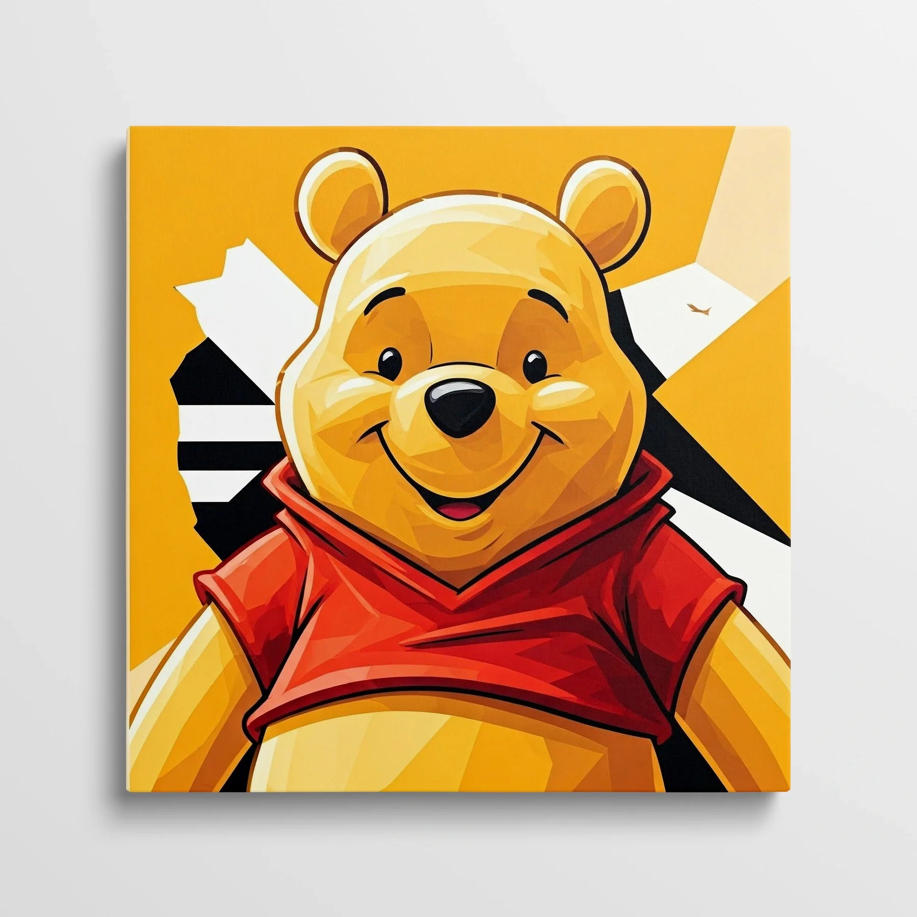 Tablou Modern - Portret Geometric cu Winnie The Pooh - vedere din fata