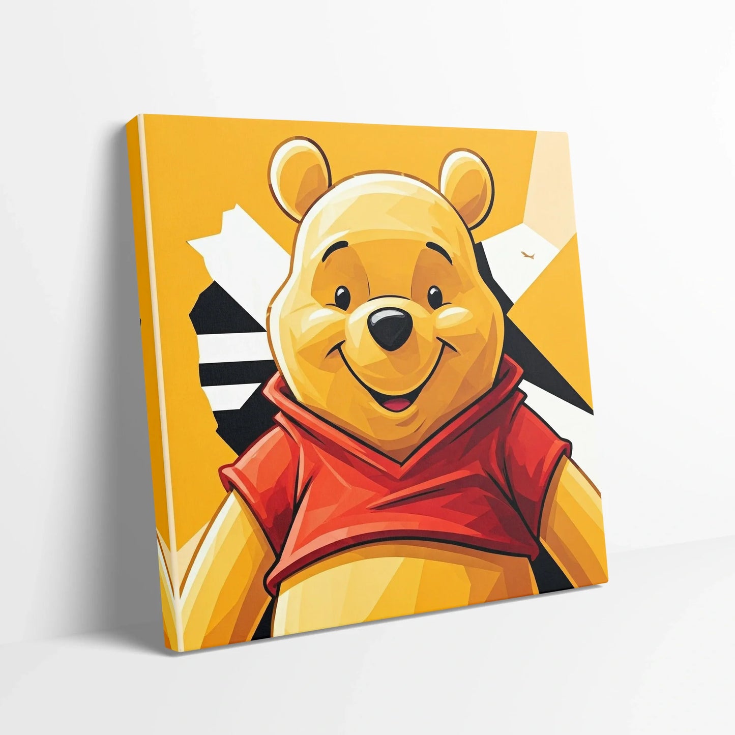 Tablou Modern - Portret Geometric cu Winnie The Pooh - vedere din lateral