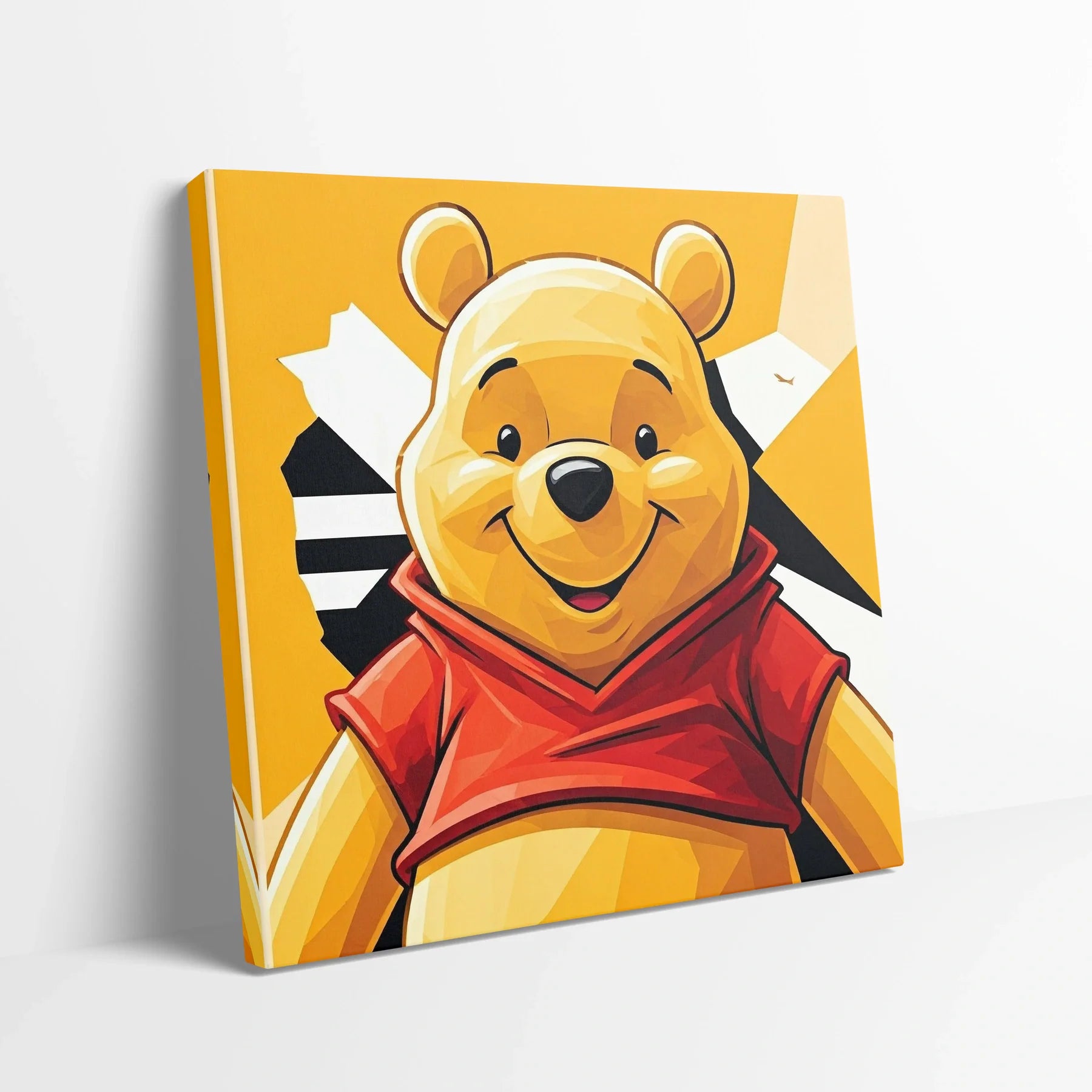 Tablou Modern - Portret Geometric cu Winnie The Pooh - vedere din lateral
