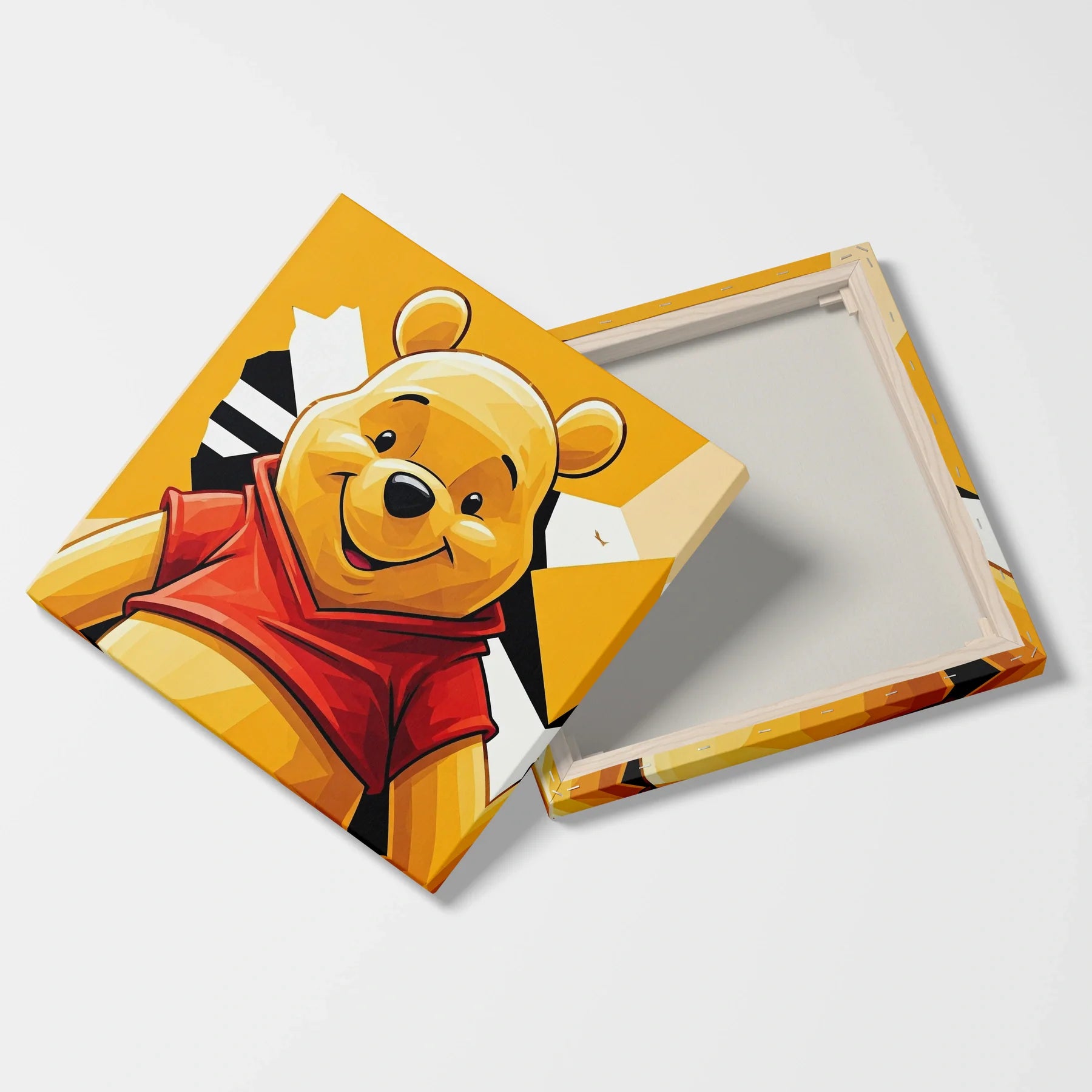 Tablou Modern - Portret Geometric cu Winnie The Pooh - vedere fata verso