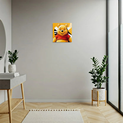 Tablou Modern - Portret Geometric cu Winnie The Pooh - vedere hol