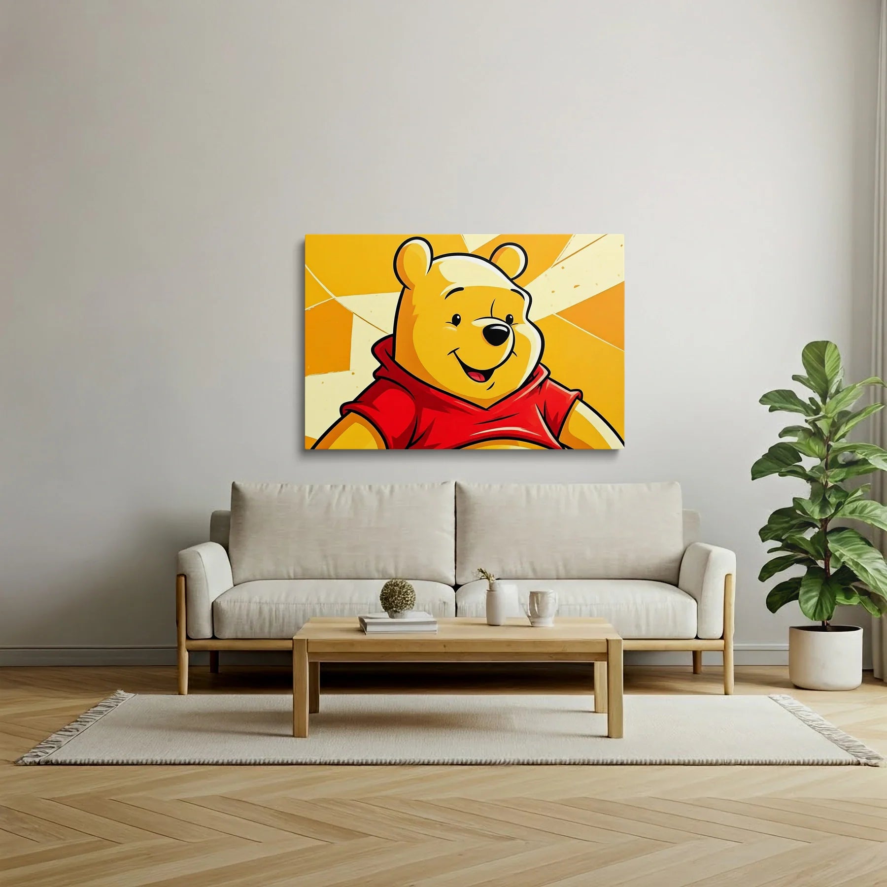 Tablou Modern - Winnie The Pooh Cubist - vedere living