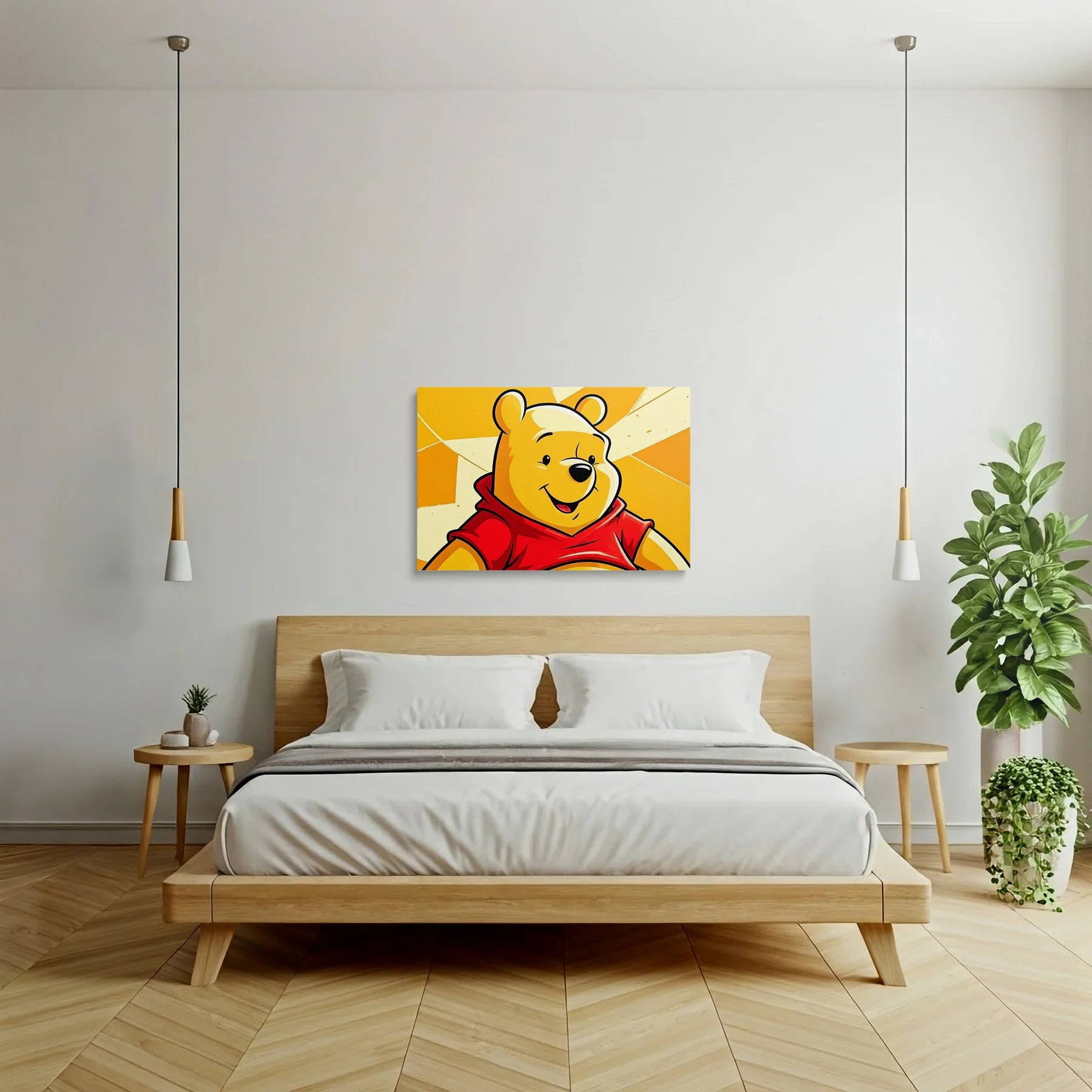 Tablou Modern - Winnie The Pooh Cubist - vedere dormitor