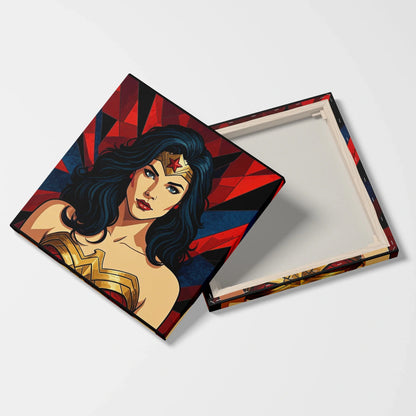 Tablou Modern - Portret Geometric Wonder Woman - vedere fata verso