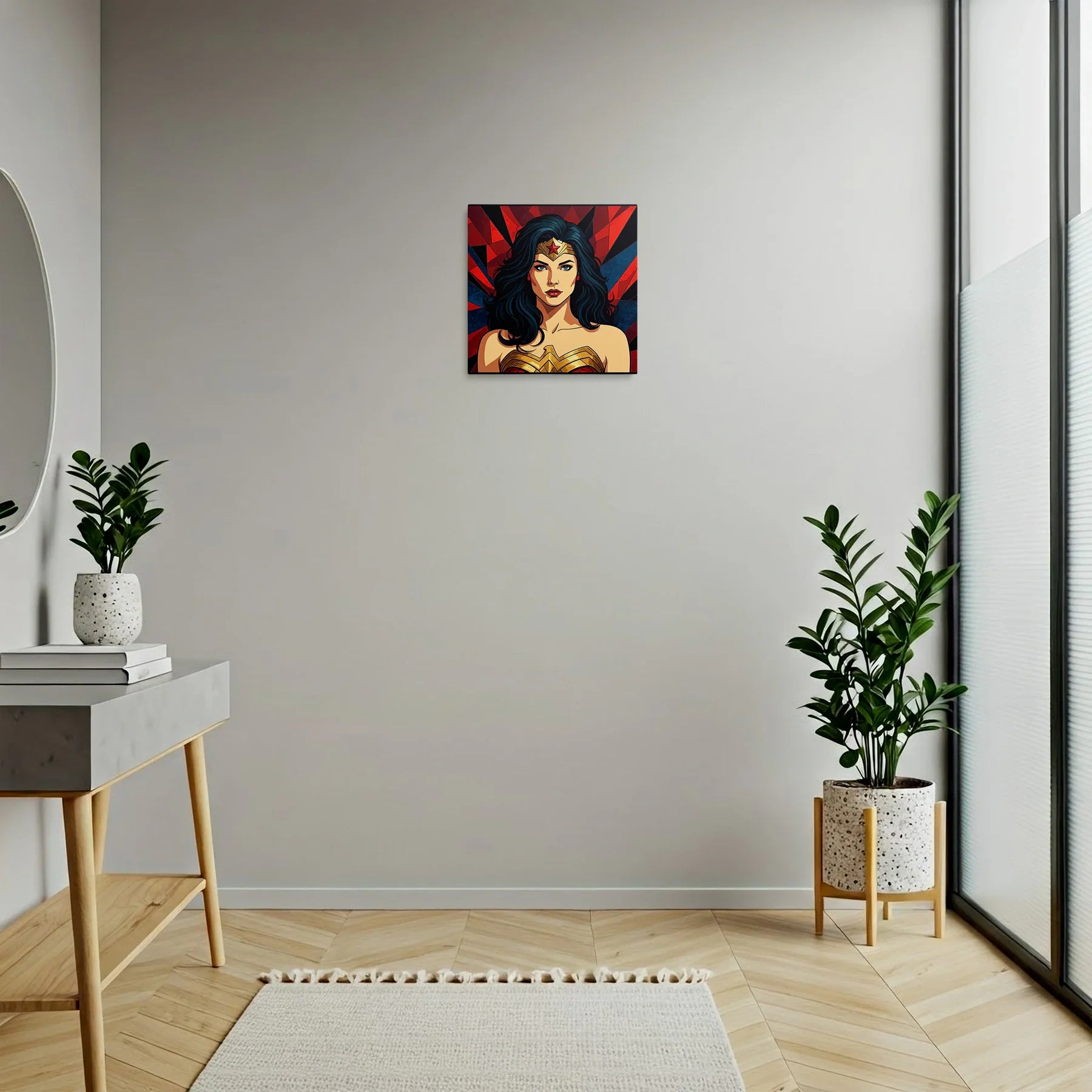 Tablou Modern - Portret Geometric Wonder Woman - vedere hol