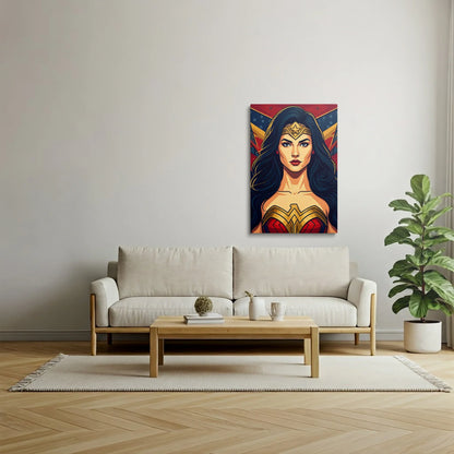 Tablou Modern - Portret Geometric de Supereroi - vedere living