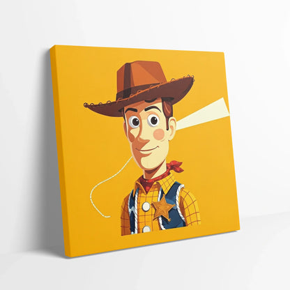Tablou Modern - Portret Geometric Viu Pentru Copii - vedere din lateral
