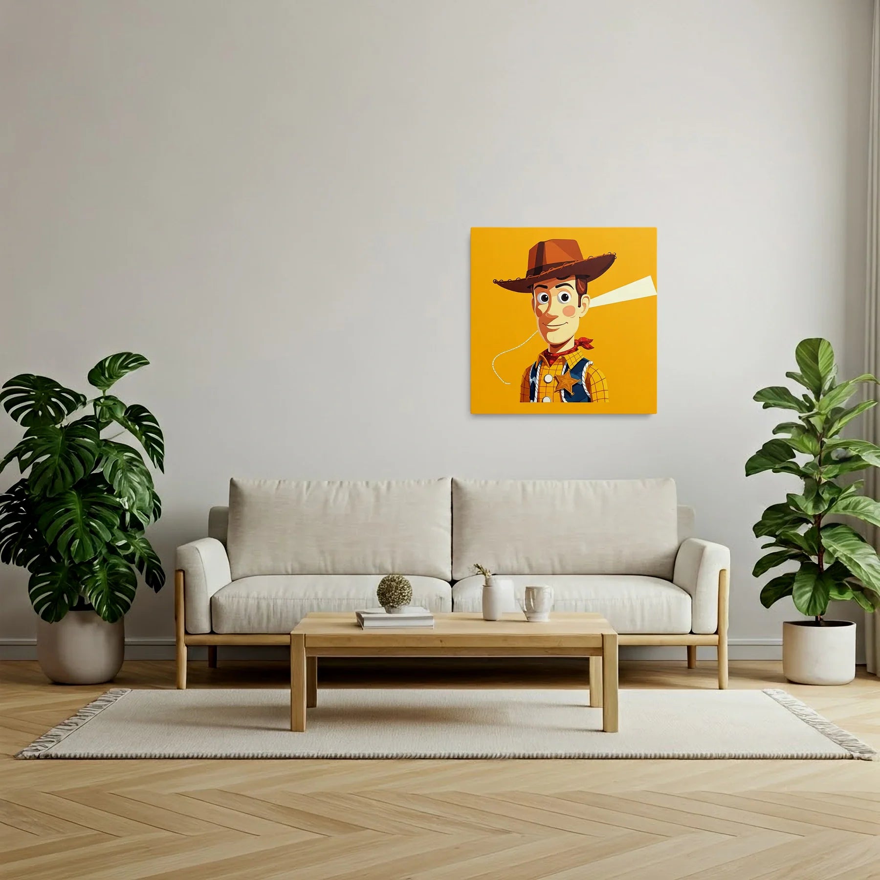 Tablou Modern - Portret Geometric Viu Pentru Copii - vedere living