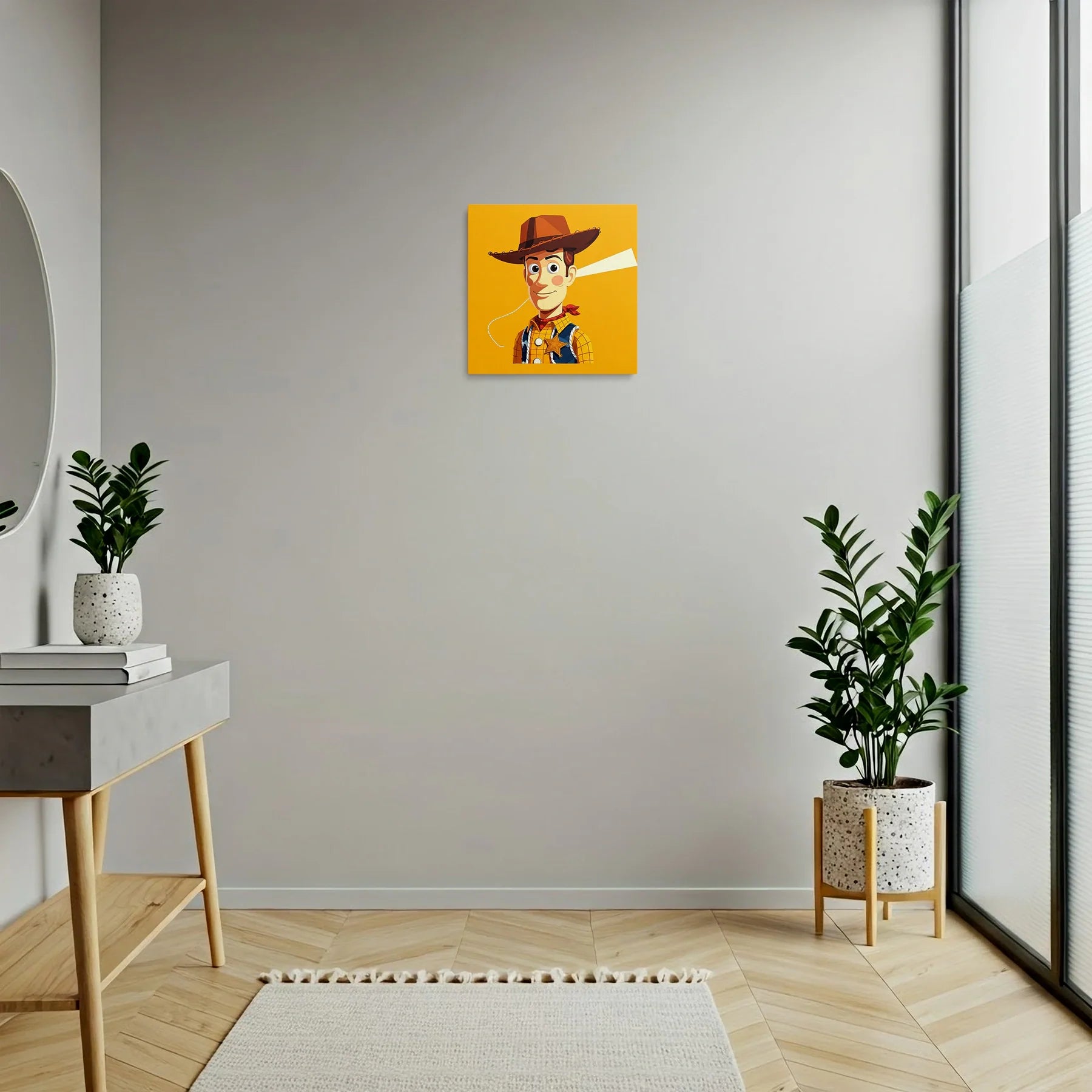 Tablou Modern - Portret Geometric Viu Pentru Copii - vedere hol