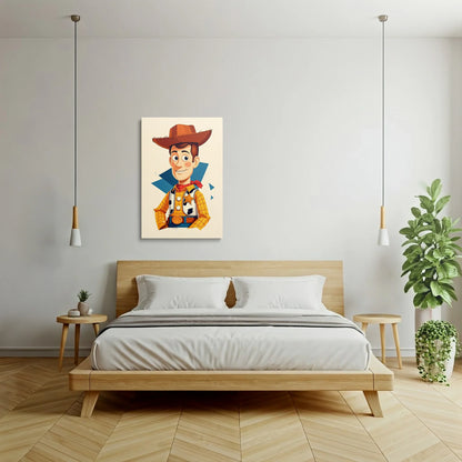 Tablou Modern - Portret Cubist Pentru Copii - vedere dormitor