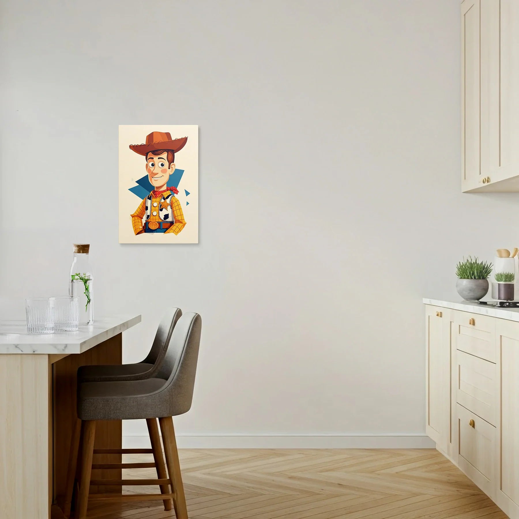 Tablou Modern - Portret Cubist Pentru Copii - vedere bucatarie