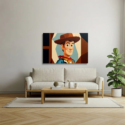Tablou Modern - Portret Geometric Îndrăzneț Pentru Copii - vedere living