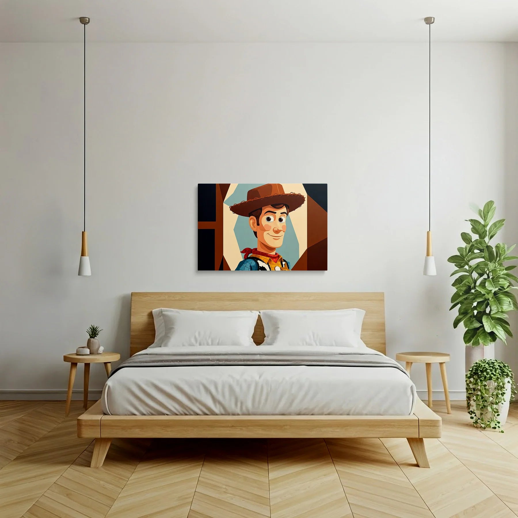 Tablou Modern - Portret Geometric Îndrăzneț Pentru Copii - vedere dormitor