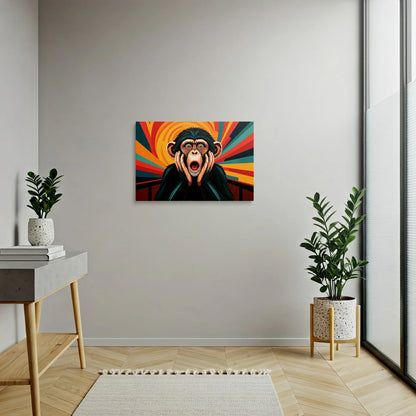 Tablou Modern - Portret Geometric de Maimuță 5 - vedere hol