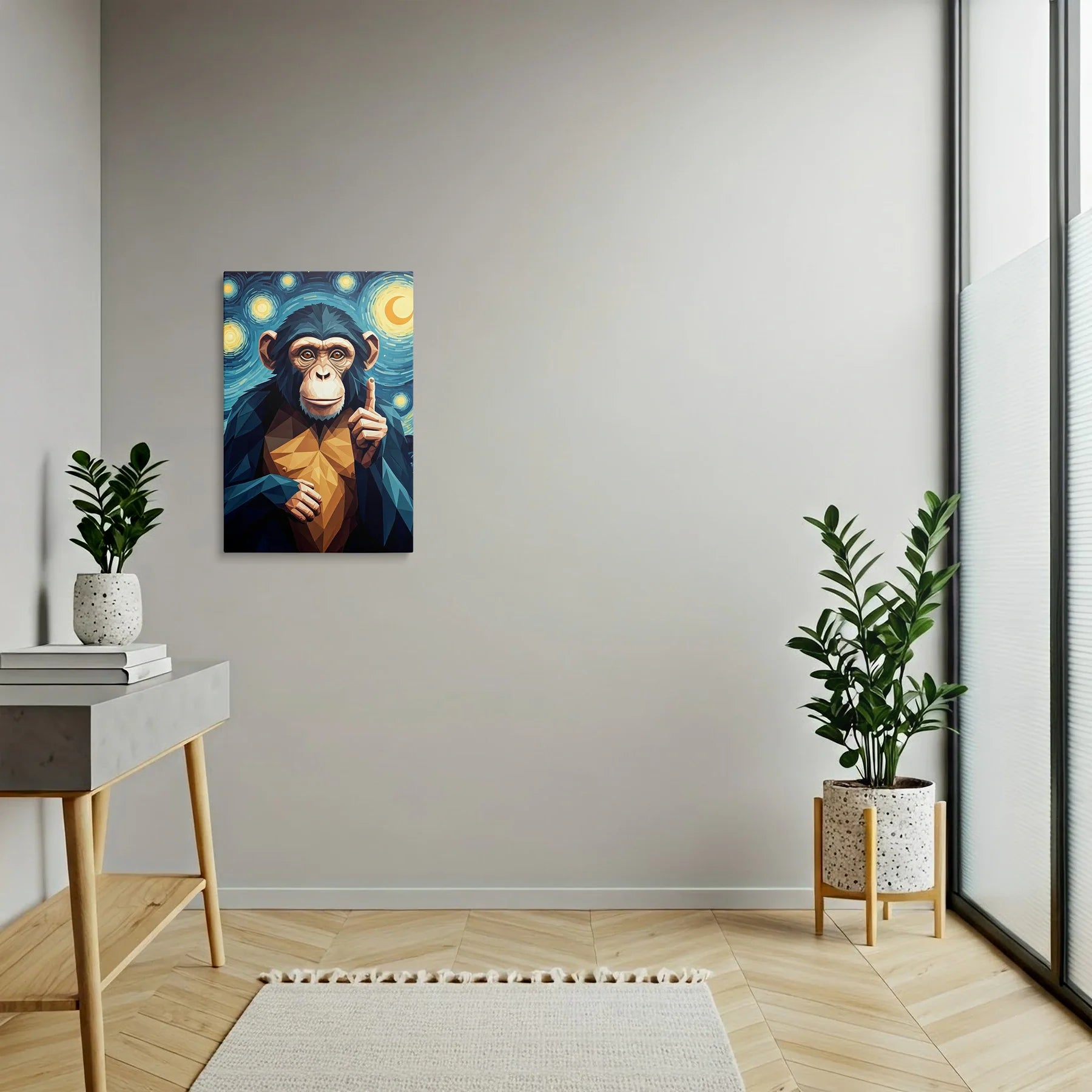 Tablou Modern - Portret Geometric de Maimuță 7 - vedere hol
