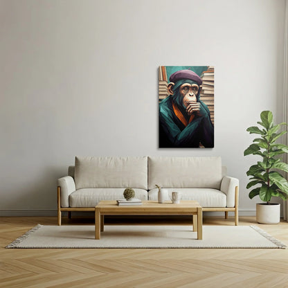 Tablou Modern - Portret Geometric de Maimuță 10 - vedere living