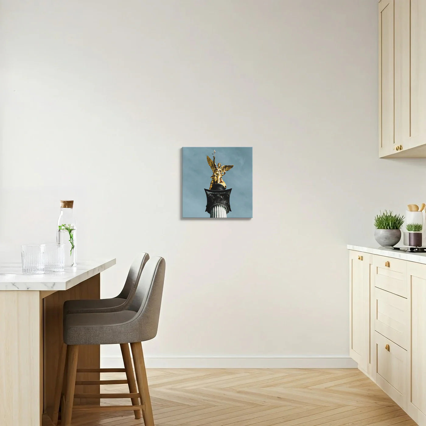 Tablou - Stil Regal Aurit Vedere Colt