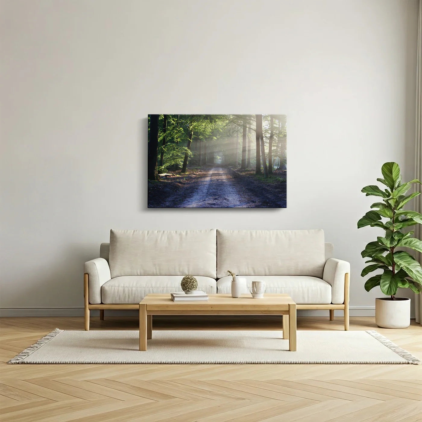 Tablou - Oază Verde Luminată Vedere Bucatarie