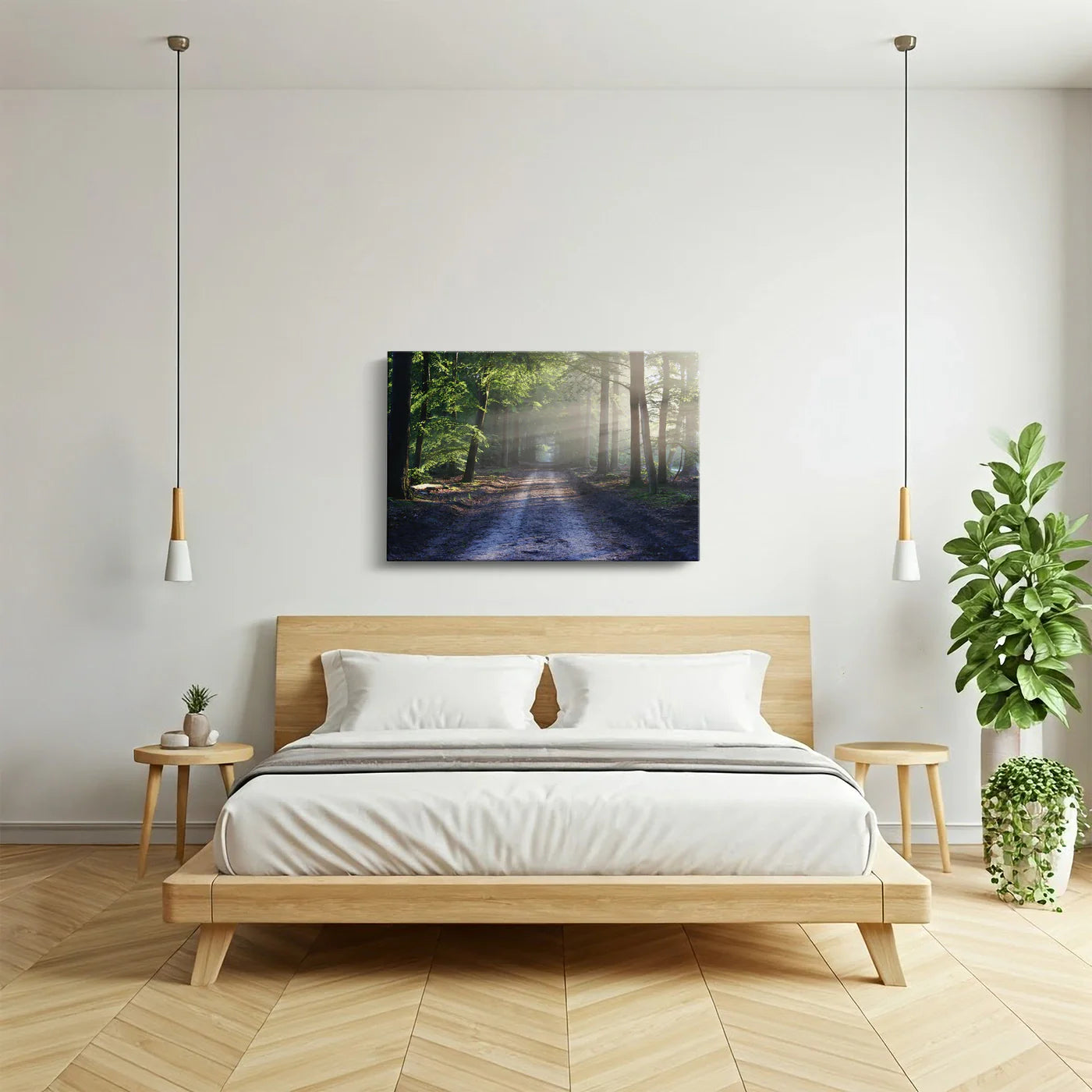 Tablou - Oază Verde Luminată Vedere Lateral