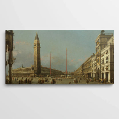 Tablou picturi celebre - Piazza San Marco privire SV, Canaletto - vedere frontala