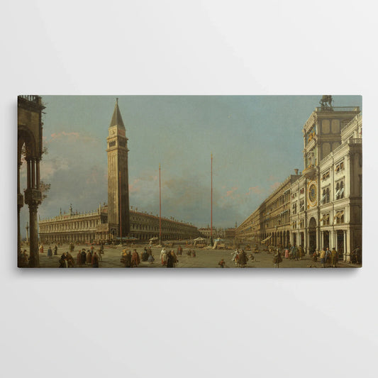 Tablou picturi celebre - Piazza San Marco privire SV, Canaletto - vedere frontala