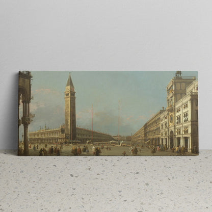 Tablou picturi celebre - Piazza San Marco privire SV, Canaletto - vedere sprijinit perete