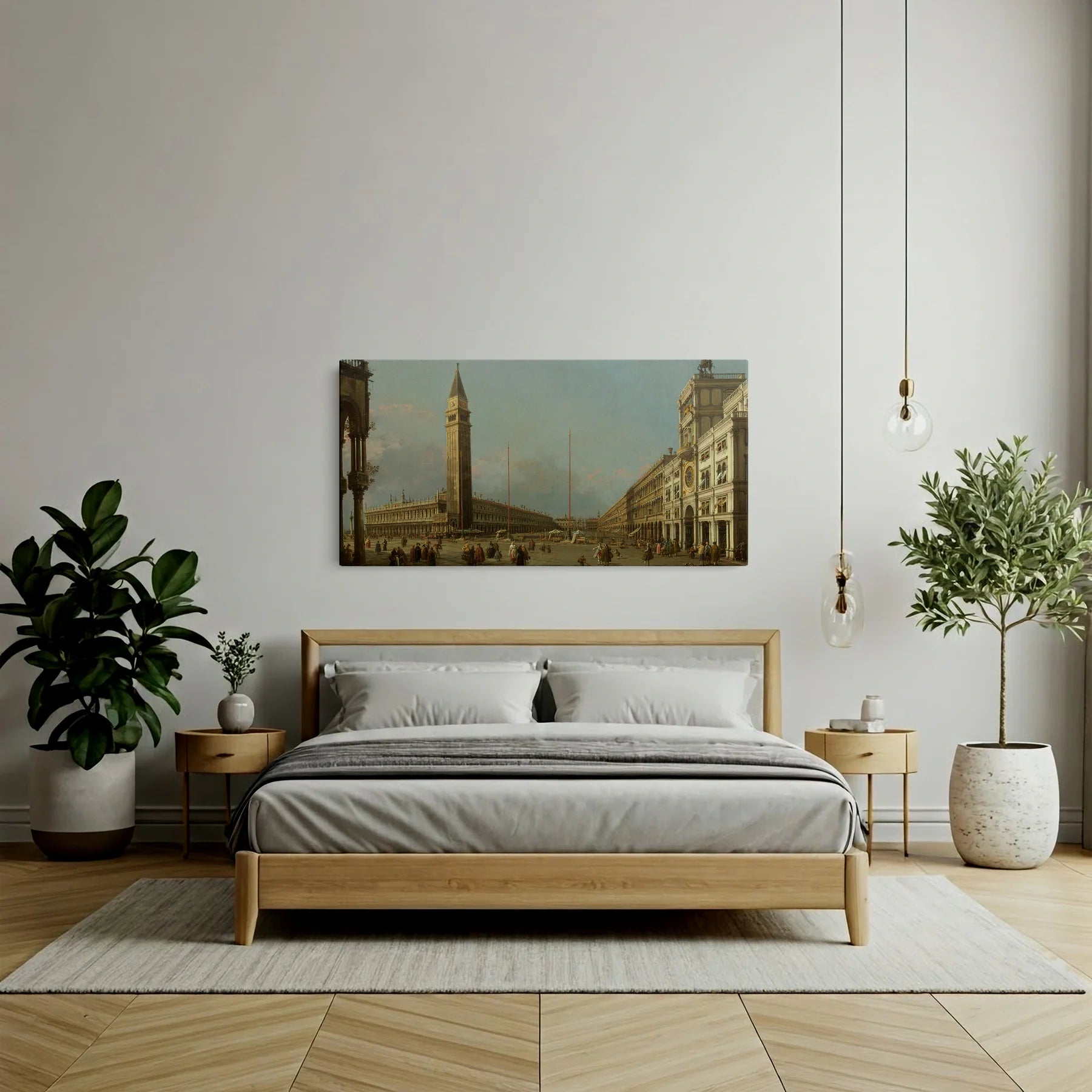 Tablou picturi celebre - Piazza San Marco privire SV, Canaletto - vedere dormitor 1