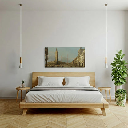 Tablou picturi celebre - Piazza San Marco privire SV, Canaletto - vedere dormitor 2