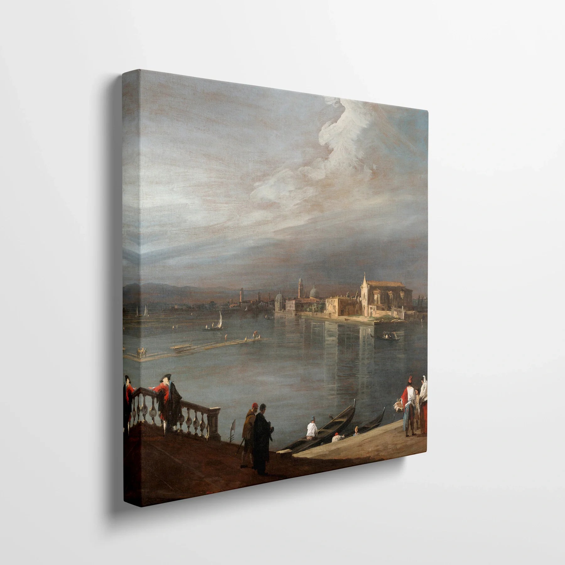 Tablou picturi celebre - S. Cristoforo, S. Michele și Murano, Canaletto - vedere din lateral sprijinit perete