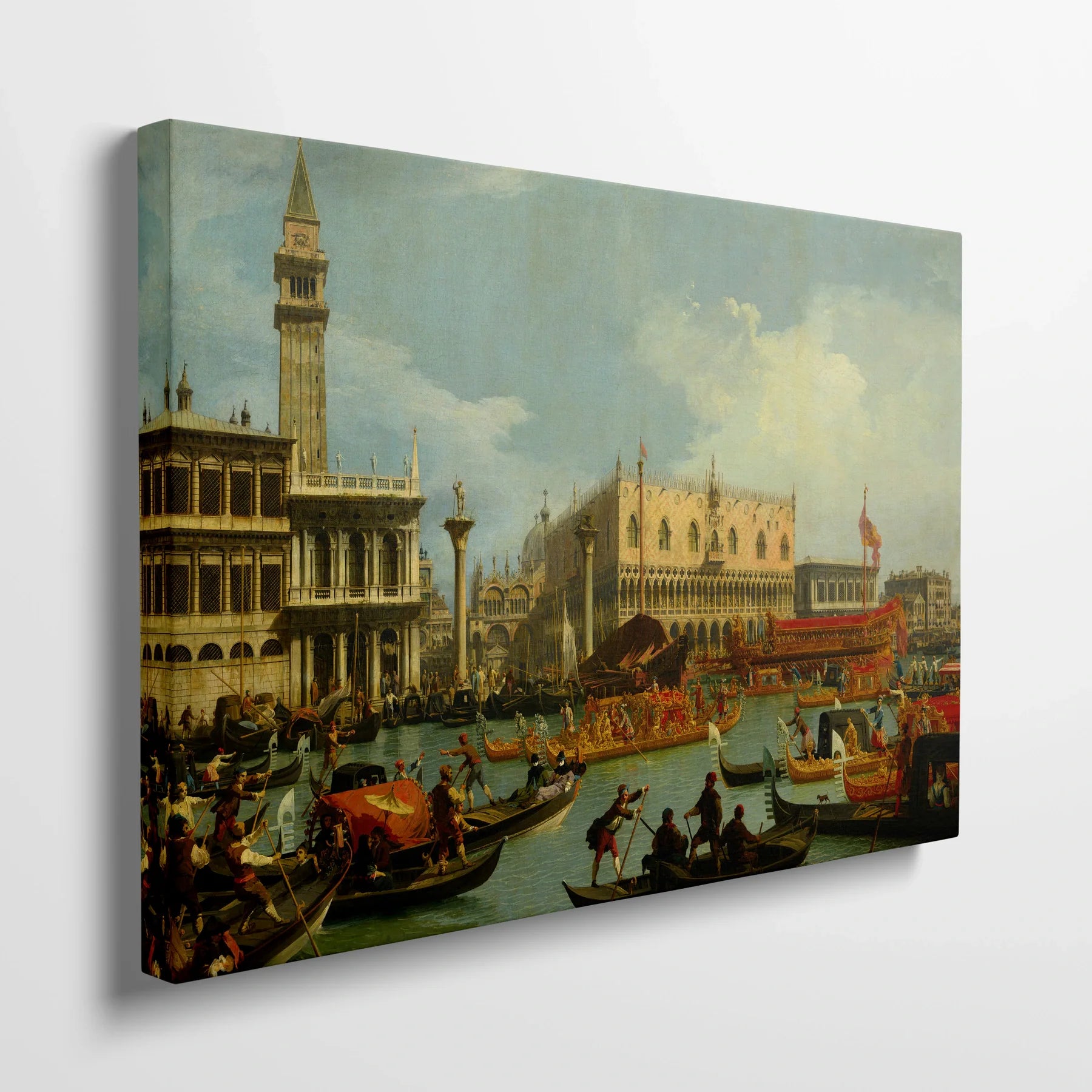 Tablou picturi celebre - Întoarcerea bucintorului la Molo, Canaletto - vedere din lateral