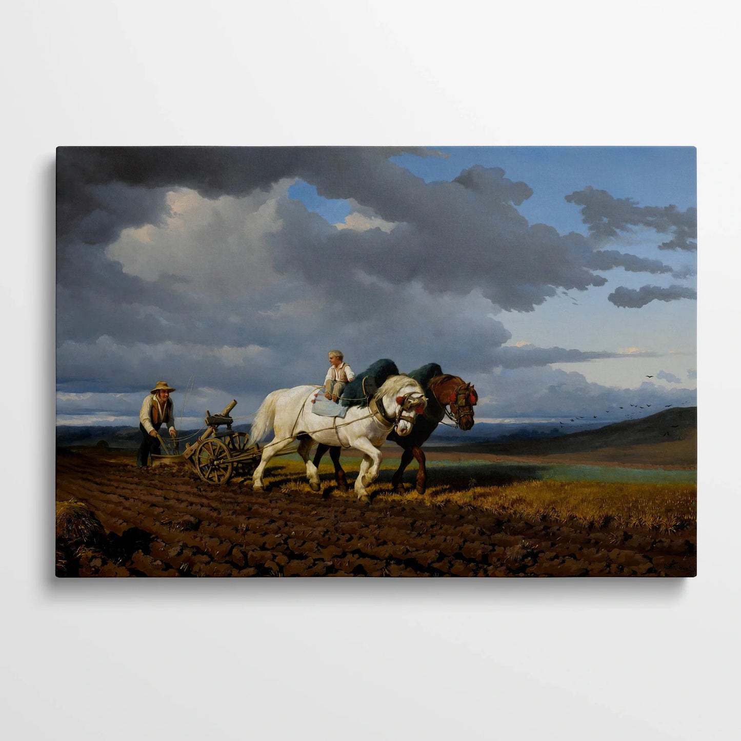 Tablou picturi celebre - Terenul de lucru, R. Bonheur - vedere din fata