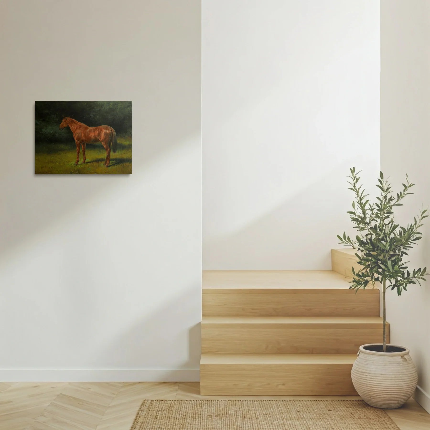 Tablou picturi celebre - Cal roșu, R. Bonheur - vedere hol