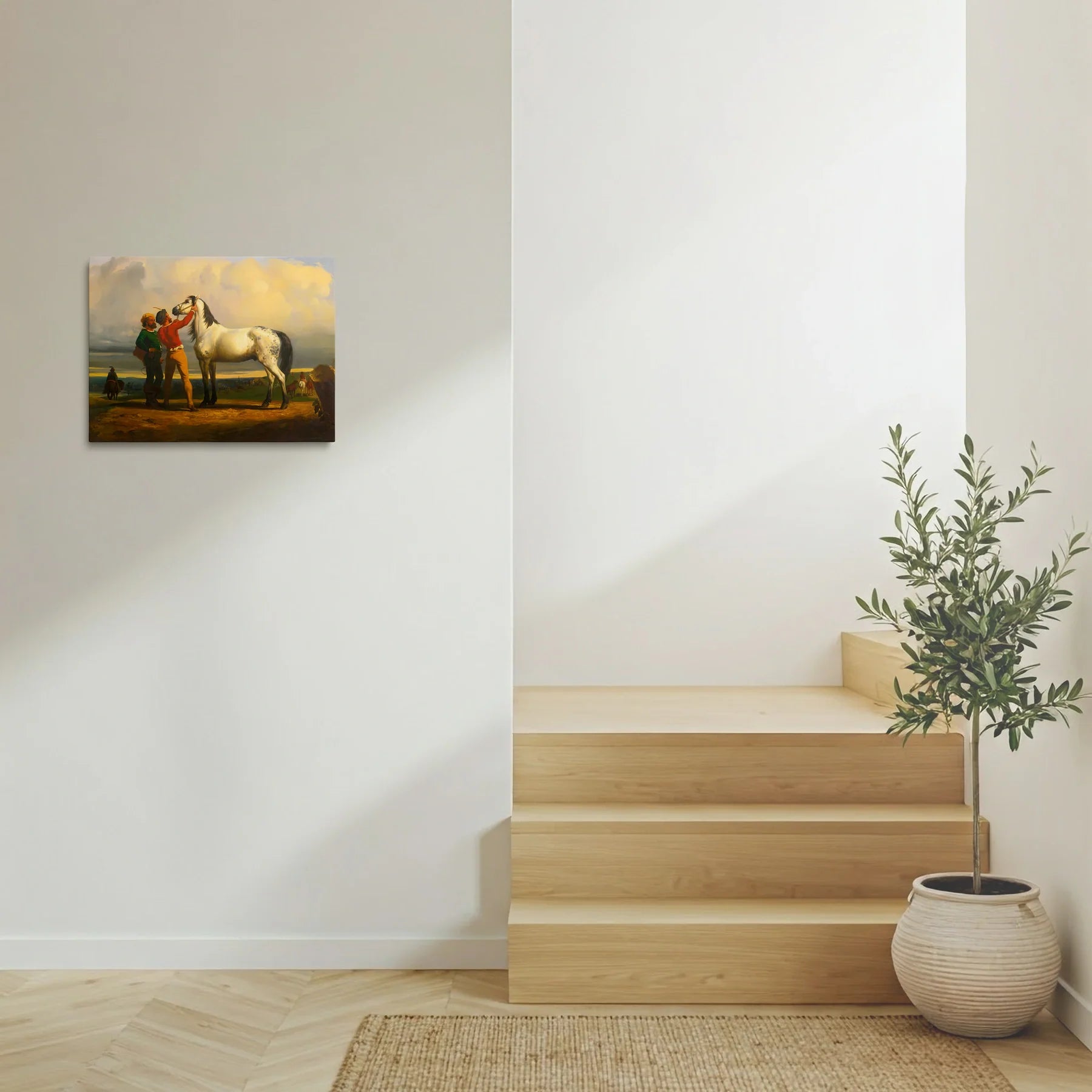 Tablou picturi celebre - Calul gri (La târgul cailor), R. Bonheur - vedere hol