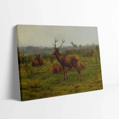 Tablou picturi celebre - Monarhul turmei, R. Beaugrand - vedere din lateral sprijinit perete