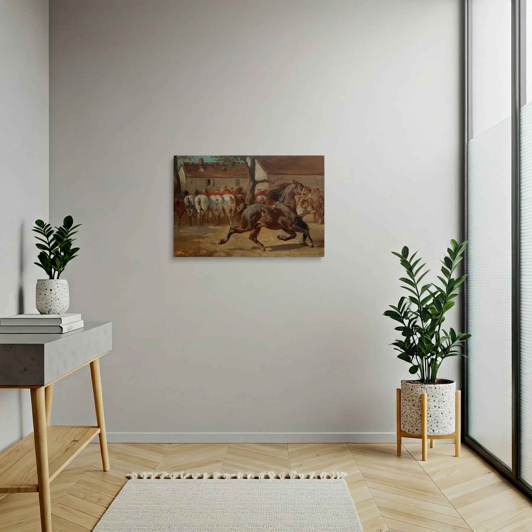 Tablou picturi celebre - Alergând un cal, R. Bonheur - vedere hol