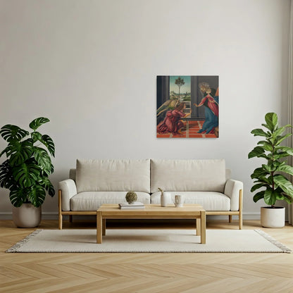 Tablou picturi celebre - Anunțul Fecioarei, Botticelli - vedere living