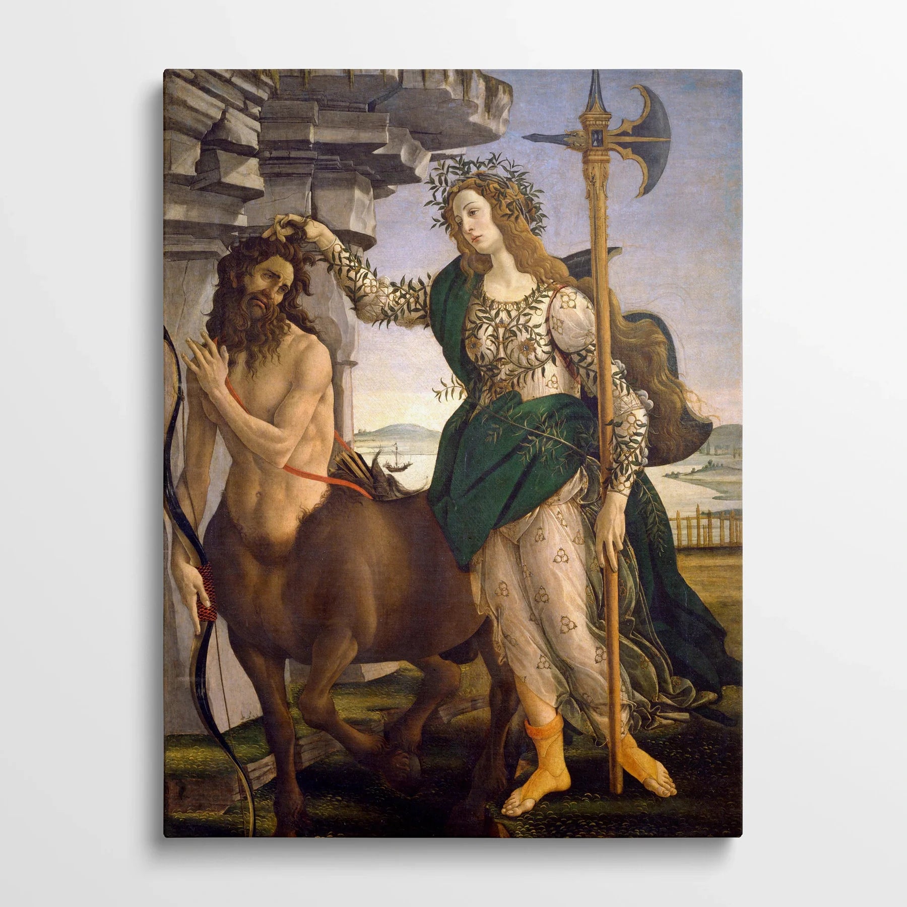 Tablou picturi celebre - Pallas și Centaurul, Botticelli - vedere din fata