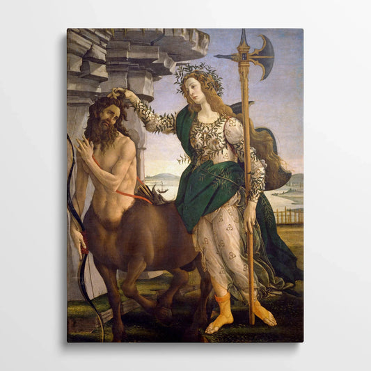 Tablou picturi celebre - Pallas și Centaurul, Botticelli - vedere din fata