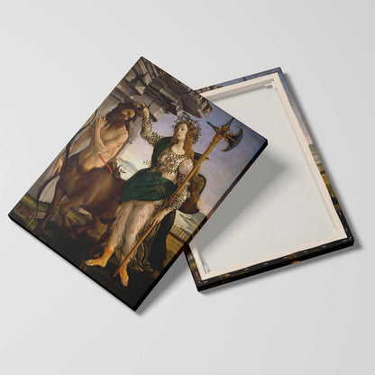 Tablou picturi celebre - Pallas și Centaurul, Botticelli - vedere fata verso