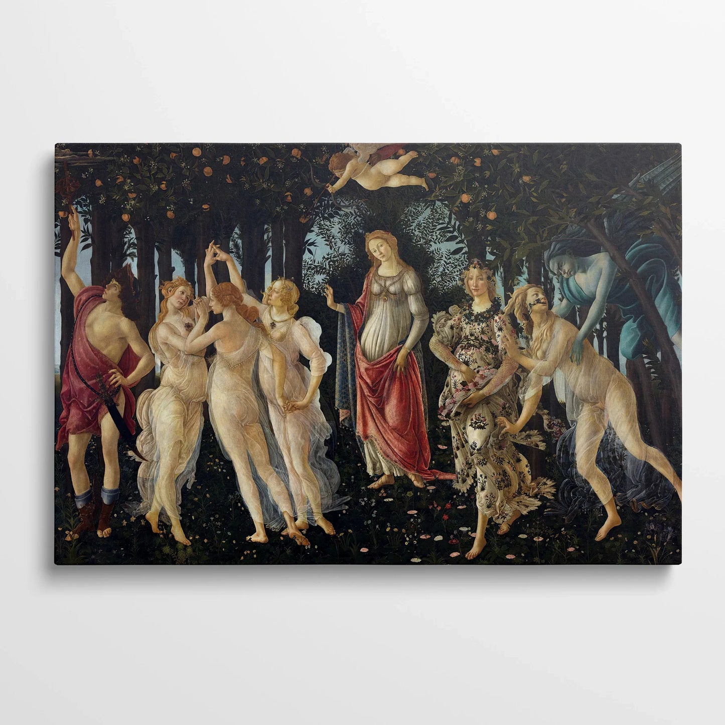 Tablou picturi celebre - Primăvara, Botticelli - vedere din fata