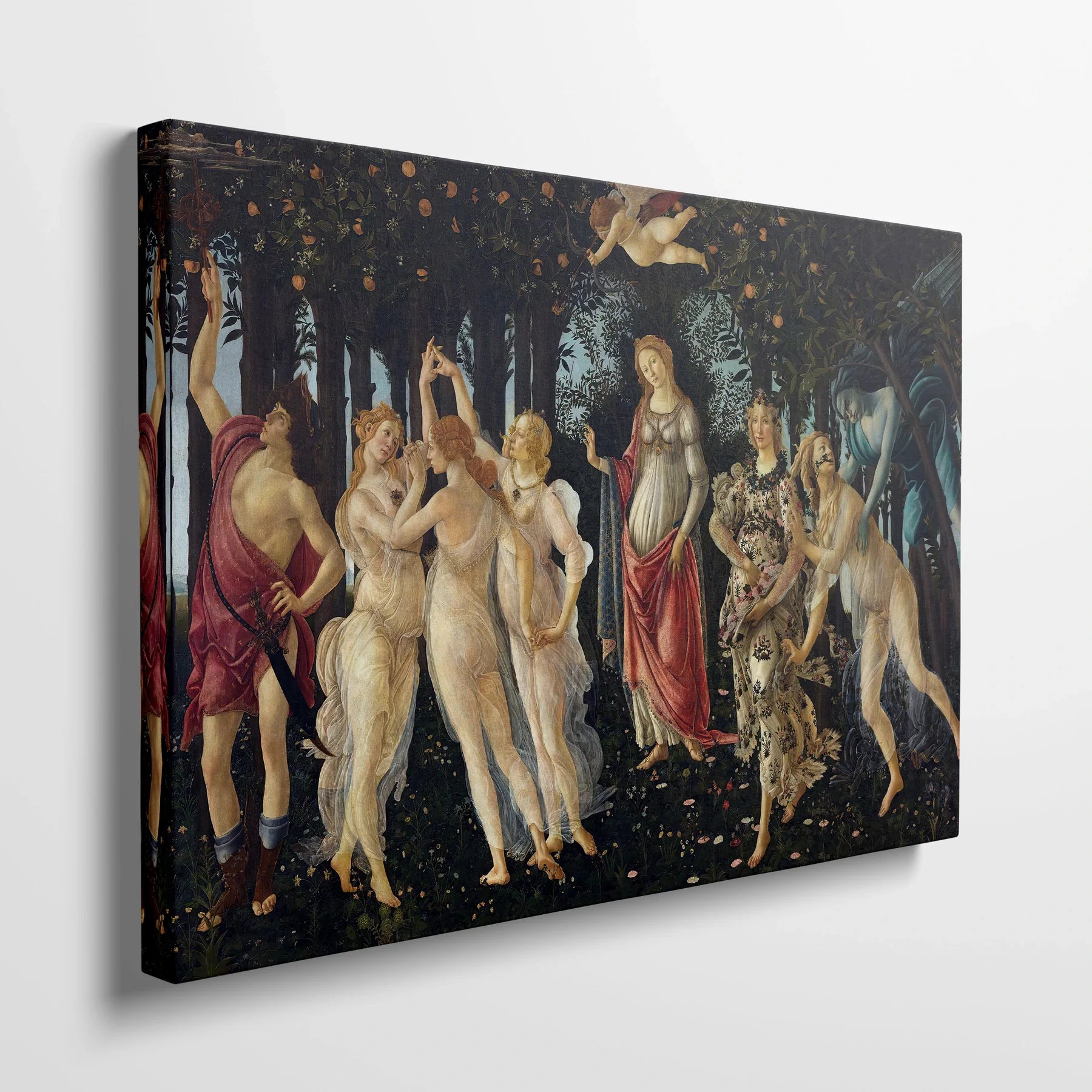 Tablou picturi celebre - Primăvara, Botticelli - vedere din lateral